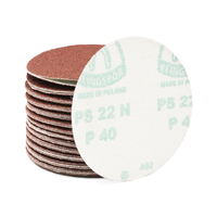 Klingspor 125mm Velcro Backing Sanding Disc Pad PS 22 K  5" 40 Grit - No Dust Holes - 50 Each