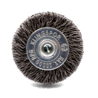 5x Klingspor BRS 600 W Wheel Brush with Shaft, Crimped Wire for Steel