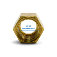 3/8 BSP Nut with 6mm Barb - Right Hand Thread - 1 Each
