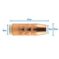 Bernard 300 Amp MIG Nozzle / Shroud 4394 Copper Tapered - 2 Pack