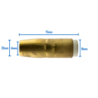 Bernard 400 Amp 4492 Conical MIG Nozzle / Shroud  400A - 2 Pack