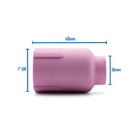 WP-17 | 18 | 26 | 9 | 20 TIG Ceramic Cup / Nozzle #10 Large Diameter Gas Lens - 2 Each