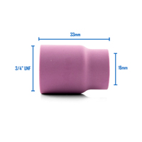 WP-17 | 18 | 26 TIG Ceramic Cup / Nozzle STUBBY #10 Gas Lens - 2 Each