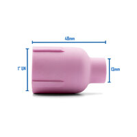 WP-17 | 18 | 26 | 9 | 20 TIG Ceramic Cup / Nozzle #8 Large Diameter Gas Lens - 2 Each