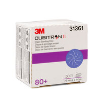 3M Cubitron 2 II 3" 80 Grit 76mm Hookit Clean Sanding Disc 31361 - 50 Each