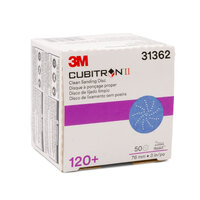 3M Cubitron 2 II 3" 120 Grit 76mm Hookit Clean Sanding Disc 31362 - 200 Each