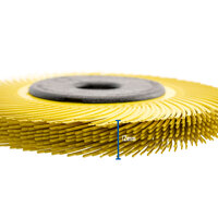 3M 61500187770 150mm x 12mm Scotch-Brite 80 Grit Curved Radial Bristle Brush