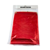 1.8 x 2.7m Red Welding Curtain / Screen and frame Combo