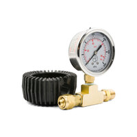 LPG Inline Torch Check Gauge - 0-6 bar liquid filled with boot to suit Rail Heating torch