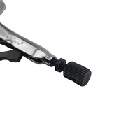 2 x Strong Hand Locking C-Clamp Pliers 165mm Long with Swivel Pad Ends