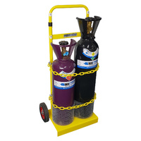 D Size Gas Cylinder Bottle Trolley Telescopic with Rubber Wheels