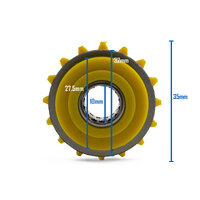 Kemppi Style Lower and Upper Drive Rollers 1.4/1.6mm Knurled Yellow -1 Pair