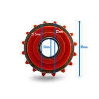 Kemppi Style Lower and Upper Drive Rollers 1.2mm U Groove Orange - 1 Pair
