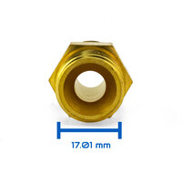 2 x 5/8 UNF Right Hand Hose Joiner for Oxygen | Argon