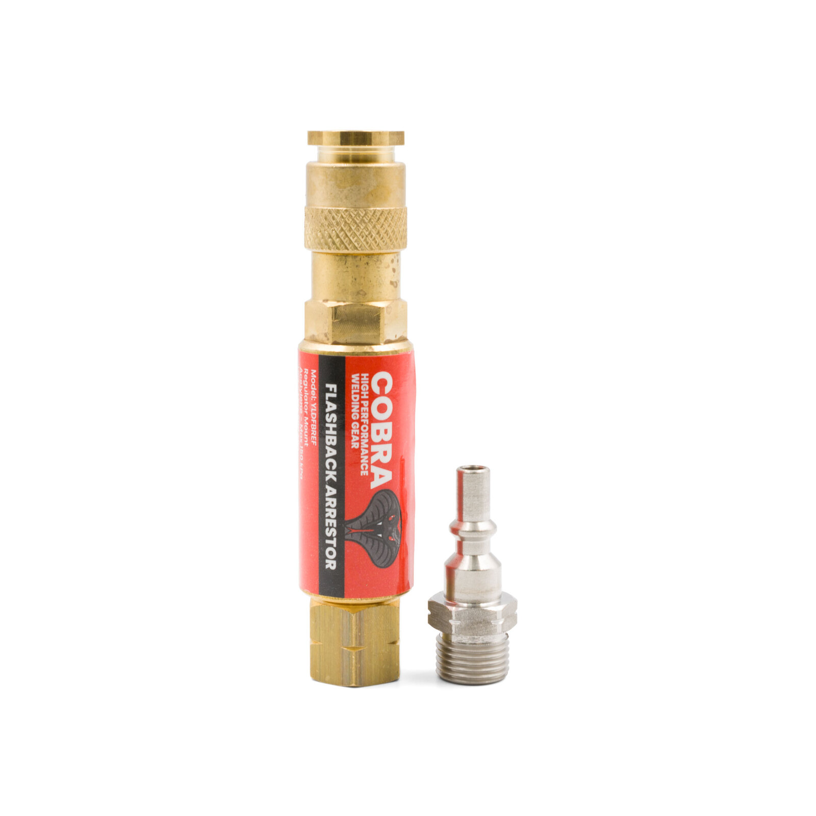 COBRA Fuel Gas Flashback Arrestor - Quick Connect Coupler - Regulator Mount