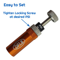 DFL8 Automatic Tyre Deflators - Orange - Set & Forget - 5 to 30PSI - Set of 4