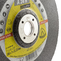 Klingspor 7" 180mm x 7mm x 22.23mm Grinding Disc Inox A 24 R Supra - 50 Each