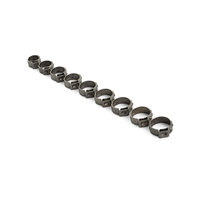 Oetiker style Stainless Single Ear Clamps - Stepless - 6.8mm-8mm - 10 Pack