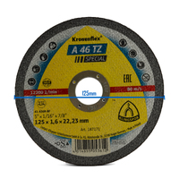 Klingspor Notching Disc 125mm x 2.5mm x 22.23mm Cutting Disc Inox A 24 R - 100 Each