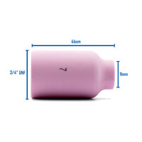 TIG Ceramic Cup / Nozzle #7 GAS LENS - 2 Each - WP-17 /18 / 26 