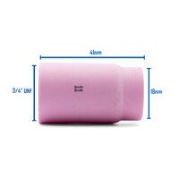 WP-17 | 18 | 26 TIG Ceramic Cup / Nozzle #11 Gas Lens - 40 Each