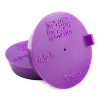 Purple Silicone Purge Plugs (4.5" Pipe / 5" Tube) - TIG Aesthetics by Ticon - Pack of 2