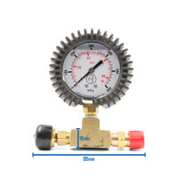 LPG Inline Torch Check Gauge - 0-6 bar liquid filled with boot to suit Rail Heating torch