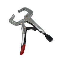 Strong Hand Locking C-Clamp Pliers 165mm Long with Round Ends