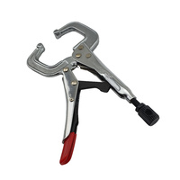5 x Strong Hand Locking C-Clamp Pliers 165mm Long with Round Ends