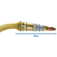 5 x 5m - 360 Amp Binzel MIG Torch / Gun - Euro Connection
