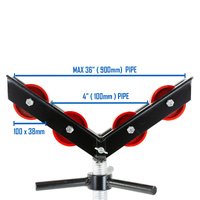 300mm (12") Large V-Head Steel Rollers for Pipe Stand 8,580 lbs (3,900kg) Load Rating