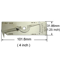 V-WAC Gage Single Weld Seam Test - Welding Gauge Inspection Metric Stainless Steel