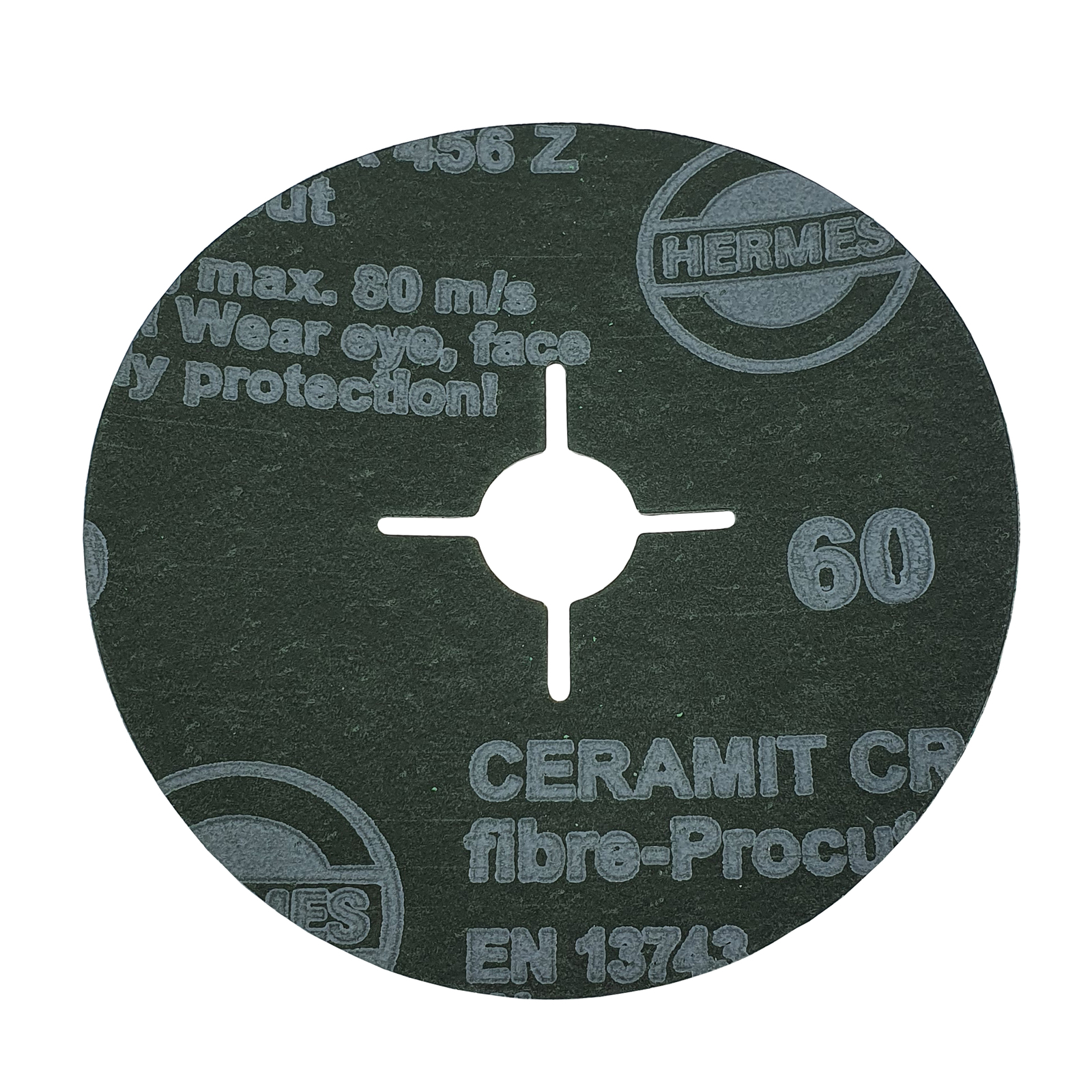 10 Pack of 125mm Ceramic Resin Fibre Sanding Disc 60 Grit Pad