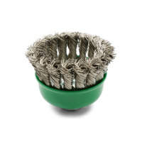 65mm Klingspor Stainless Steet Twist Knot Cup Brush for 5" Angle Grinder 12500 RPM BT 600 Z - 1 Each