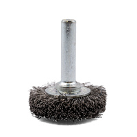 5x Klingspor BRS 600 W Wheel Brush with Shaft, Crimped Wire for Steel