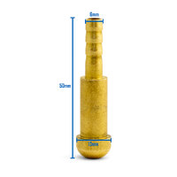 Bossweld Male Thread 5/8" UNF LF Gas Nut and Hose Tail Kit