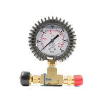LPG Inline Torch Check Gauge - 0-6 bar liquid filled with boot to suit Rail Heating torch