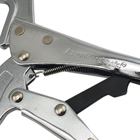 Strong Hand Locking C-Clamp Pliers 280mm Long with Swivel Pad Ends