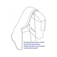 Weldclass Helmet Hood with Self-Stick Hook & Loop - Welders Snood 