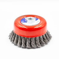 Twist Knot Cup Brush 120mm M14x2 - Mild Steel - Suits 7" and 9" Grinder - 1 Each