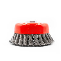 Twist Knot Cup Brush 120mm M14x2 - Mild Steel - Suits 7" and 9" Grinder - 3 Each