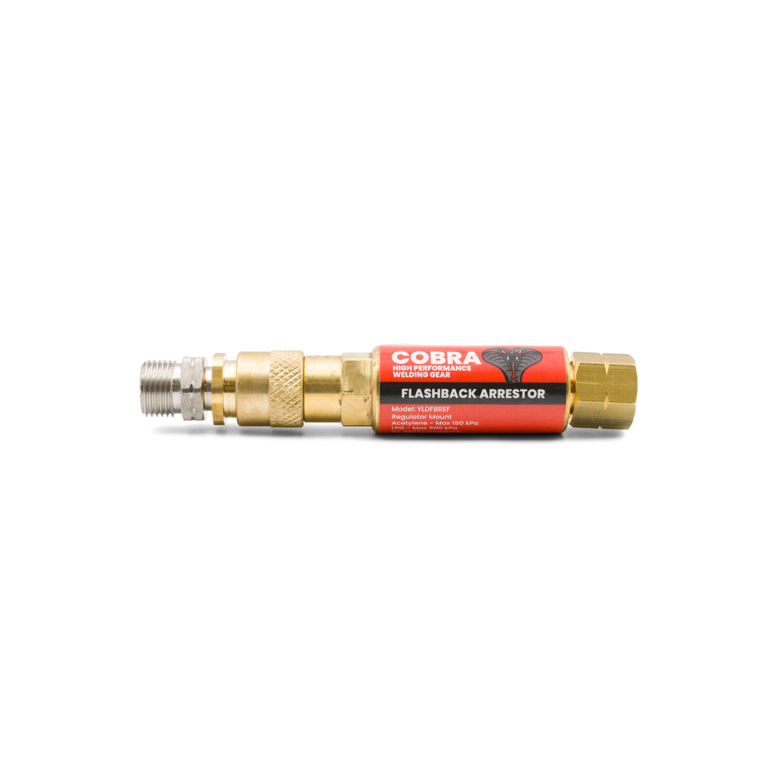 COBRA Oxygen & Fuel Gas Flashback Arrestor - Quick Connect Coupler