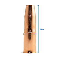 TWECO #4 Style MIG Gas Nozzle / Shroud 13mm Adjustable - 40 Each
