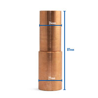 TWECO #4 Style MIG Gas Nozzle / Shroud 20mm Adjustable - 2 Each