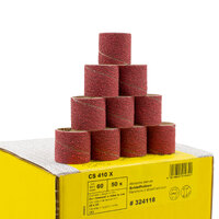 Klingspor 60 Grit CS 410 X 25mm x 25mm Spiral Bands for Stainless Steel - 10 Each