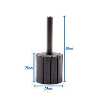 Klingspor Rubber Drum for Spiral Bands 25mm x 25mm 6mm Shaft - 1 Each