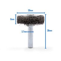 5x Klingspor BRS 600 W Wheel Brush with Shaft, Crimped Wire for Steel