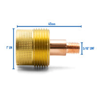WP-9 | 20 | 24 Large Diameter TIG Gas Lens Collet Body 1.6mm - 1 Each
