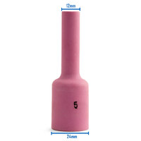TIG Ceramic Cup / Nozzle #5 GAS LENS LONG - 10 Each - WP-17 /18 /26