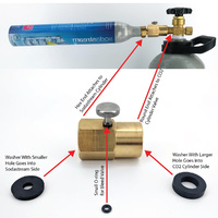 CO2 Soda Stream Sodastream Refilling Adapter + C Size Food Grade CO2 Bottle